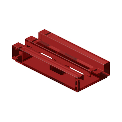 RADIATOR GRILLE 1X2 · Tr. Red (réf. BrickLink Trans-Red)
