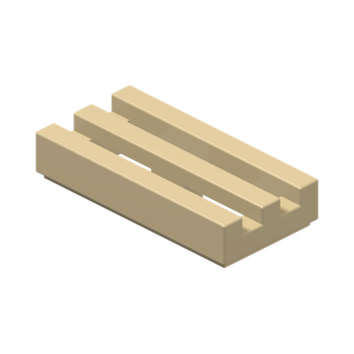 RADIATOR GRILLE 1X2 · Brick Yellow (réf. BrickLink Tan)