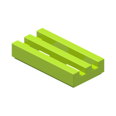 RADIATOR GRILLE 1X2 · Bright Yellowish Green (réf. BrickLink Lime)
