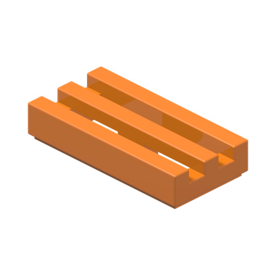 RADIATOR GRILLE 1X2 · Bright Orange (réf. BrickLink Orange)