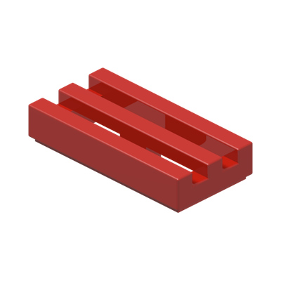 RADIATOR GRILLE 1X2 · Bright Red (réf. BrickLink Red)