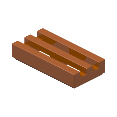 RADIATOR GRILLE 1X2 · Dark Orange (réf. BrickLink Dark Orange)