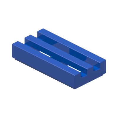 RADIATOR GRILLE 1X2 · Bright Blue (réf. BrickLink Blue)