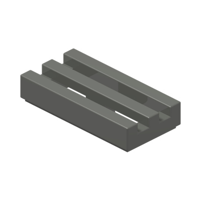 RADIATOR GRILLE 1X2 · Dark Stone Grey (réf. BrickLink Dark Bluish Gray)