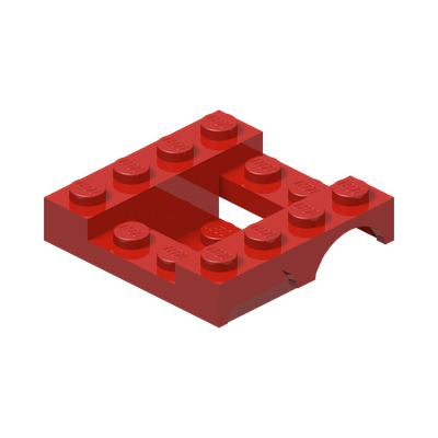 Vehicle, Mudguard 4 x 4 x 1 1/3 Double · LEGO 6143739 (réf. BrickLink 24151) · Couleur BrickLink : Red