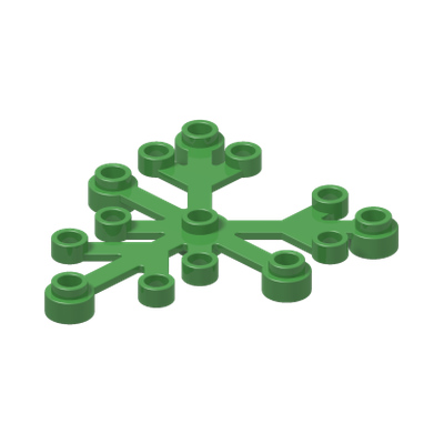 Plant Leaves 6 x 5 · Bright Green (réf. BrickLink Bright Green)