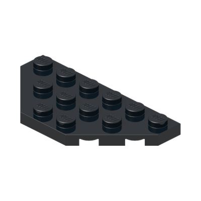CORNER PLATE 3X6 · Black (réf. BrickLink Black)