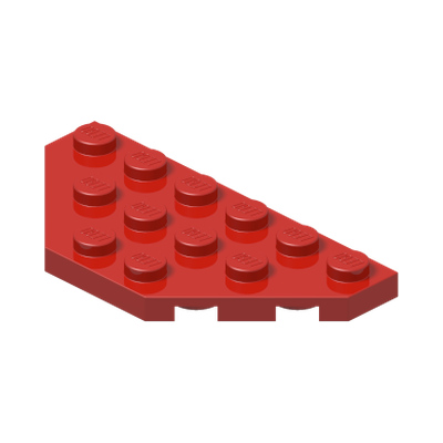 CORNER PLATE 3X6 · Bright Red (réf. BrickLink Red)