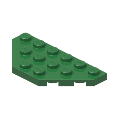 CORNER PLATE 3X6 · Dark Green (réf. BrickLink Green)