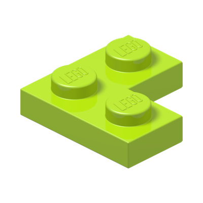CORNER PLATE 1X2X2 · Bright Yellowish Green (réf. BrickLink Lime)