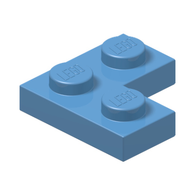 CORNER PLATE 1X2X2 · Medium Blue (réf. BrickLink Medium Blue)