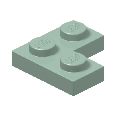 Plate 2 x 2 Corner · Couleur BrickLink : Sand Green