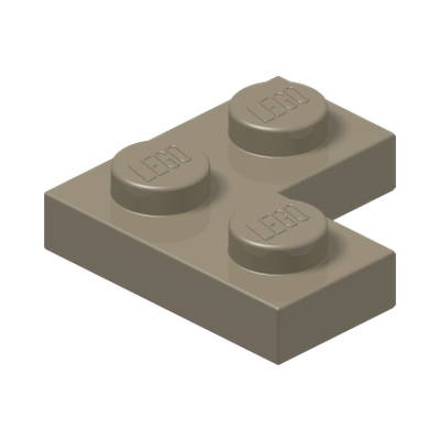 CORNER PLATE 1X2X2 · Sand Yellow (réf. BrickLink Dark Tan)