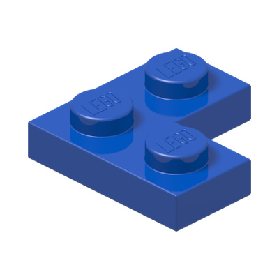 CORNER PLATE 1X2X2 · Bright Blue (réf. BrickLink Blue)