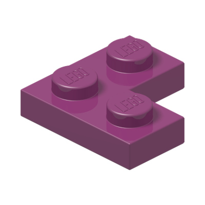 CORNER PLATE 1X2X2 · Bright Reddish Violet (réf. BrickLink Magenta)