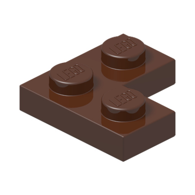 CORNER PLATE 1X2X2 · Reddish Brown (réf. BrickLink Reddish Brown)