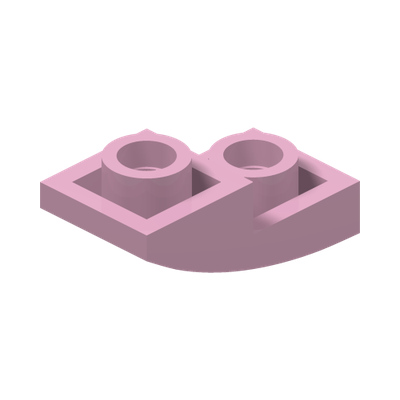 PLATE, W/ HALF BOW, INV. 1X2X2/3 · Light Purple (réf. BrickLink Bright Pink)