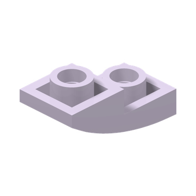 Slope, Curved, Inverted 2 x 1 x 2/3 · Lavender (réf. BrickLink Lavender)