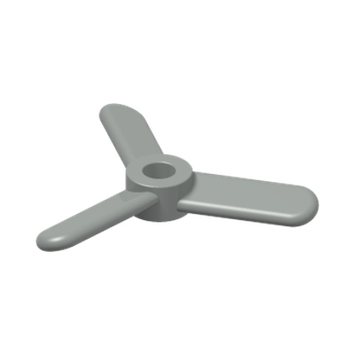 Propeller 3 Blade Small · LEGO 242102 (réf. BrickLink 2421) · Couleur BrickLink : Light Gray
