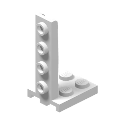 Bracket 2 x 2 - 1 x 4 · LEGO 242201 (réf. BrickLink 2422) · Couleur BrickLink : White