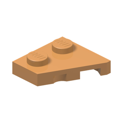 LEFT PLATE 2X2, 27 DEG. · Medium Nougat (réf. BrickLink Medium Nougat)
