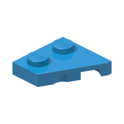 LEFT PLATE 2X2, 27 DEG. · Dark Azur (réf. BrickLink Dark Azure)