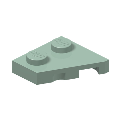 LEFT PLATE 2X2, 27 DEG. · Sand Green (réf. BrickLink Sand Green)