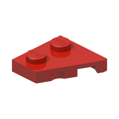 LEFT PLATE 2x2 27 DEG · Bright Red (réf. BrickLink Red)