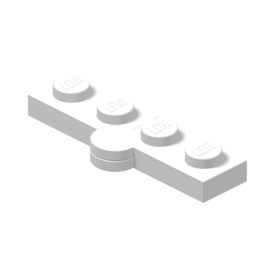 HINGE PLATE 1X2, NO. 2 · LEGO 6497109 (réf. BrickLink 2429c01) · White (réf. BrickLink White)