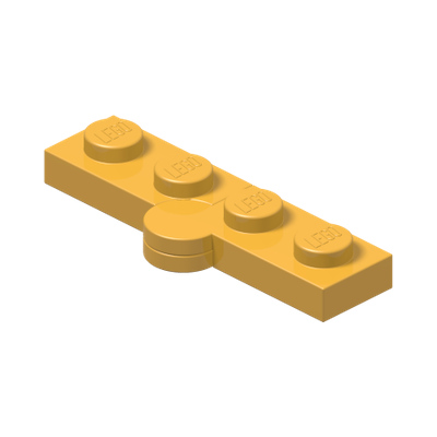 HINGE PLATE 1X2, NO. 2 · Flame Yellowish Orange (réf. BrickLink Bright Light Orange)