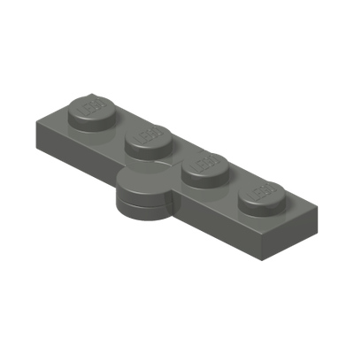 HINGE PLATE 1X2, NO. 2 · Dark Stone Grey (réf. BrickLink Dark Bluish Gray)