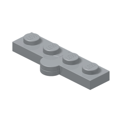 HINGE PLATE 1X2, NO. 2 · Medium Stone Grey (réf. BrickLink Light Bluish Gray)