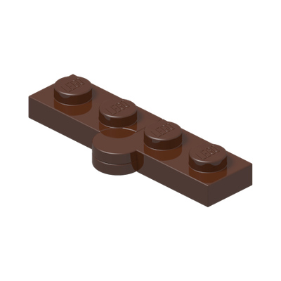 HINGE PLATE 1X2, NO. 2 · Reddish Brown (réf. BrickLink Reddish Brown)