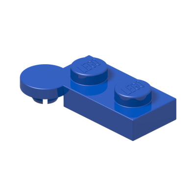 Hinge Plate 1 x 4 Swivel Top · LEGO 4120214 (réf. BrickLink 2430) · Bright Blue (réf. BrickLink Blue)