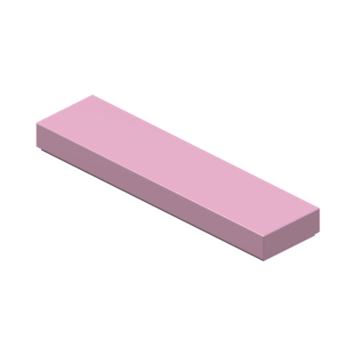 FLAT TILE 1X4 · Light Purple (réf. BrickLink Bright Pink)