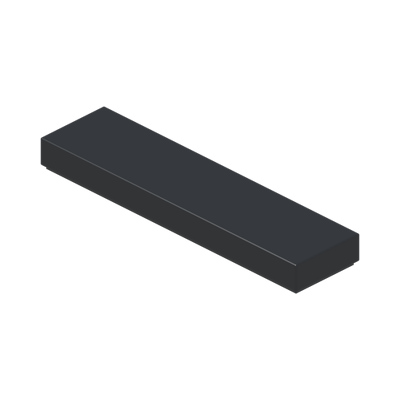 FLAT TILE 1X4 · Black (réf. BrickLink Black)