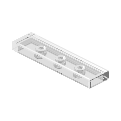 FLAT TILE 1X4 · Transparent (réf. BrickLink Trans-Clear)
