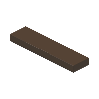 FLAT TILE 1X4 · Dark Brown (réf. BrickLink Dark Brown)