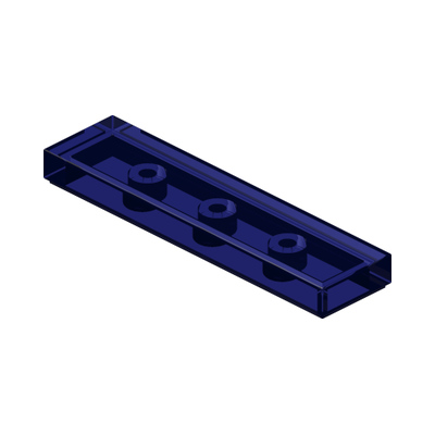 FLAT TILE 1X4 · Tr. Blue (réf. BrickLink Trans-Dark Blue)