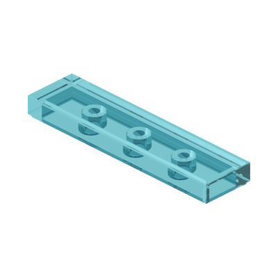 FLAT TILE 1X4 · Tr. Light Blue (réf. BrickLink Trans-Light Blue)
