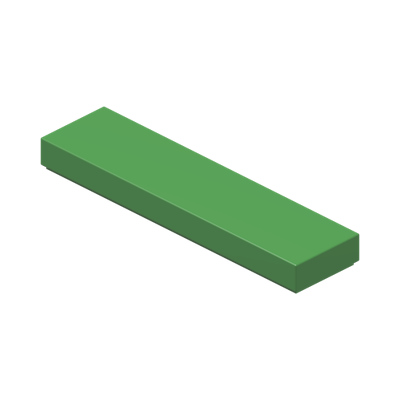 FLAT TILE 1X4 · Bright Green (réf. BrickLink Bright Green)