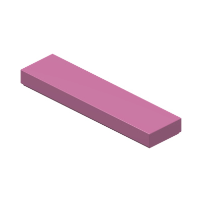 FLAT TILE 1X4 · Bright Purple (réf. BrickLink Dark Pink)