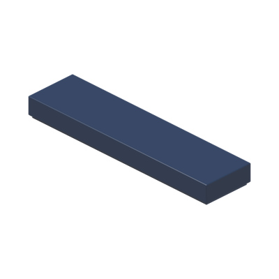 FLAT TILE 1X4 · Earth Blue (réf. BrickLink Dark Blue)