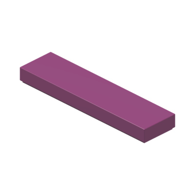 FLAT TILE 1X4 · Bright Reddish Violet (réf. BrickLink Magenta)