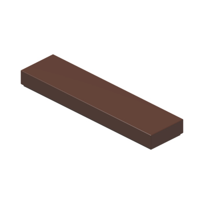 FLAT TILE 1X4 · Reddish Brown (réf. BrickLink Reddish Brown)