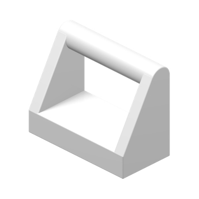 CLAMP 1X2 · LEGO 243201 (réf. BrickLink 2432) · White (réf. BrickLink White)