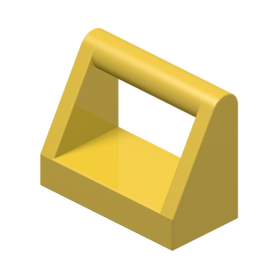 CLAMP 1X2 · Bright Yellow (réf. BrickLink Yellow)