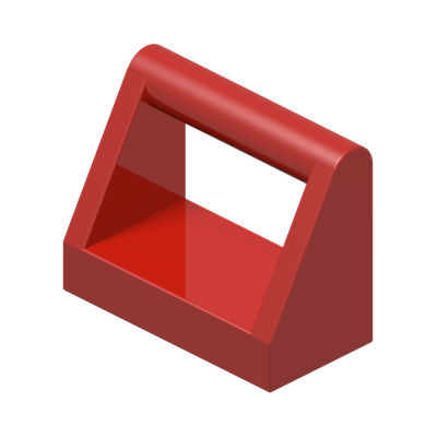 CLAMP 1X2 · Bright Red (réf. BrickLink Red)