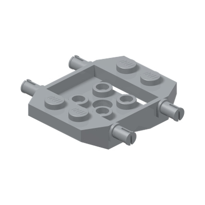 Vehicle, Base 3 x 4 x 2/3 · LEGO 6134236 (réf. BrickLink 24326) · Couleur BrickLink : Light Bluish Gray