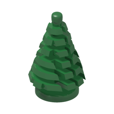 SPRUCE TREE, SMALL · LEGO 6268823 (réf. BrickLink 2435) · Dark Green (réf. BrickLink Green)